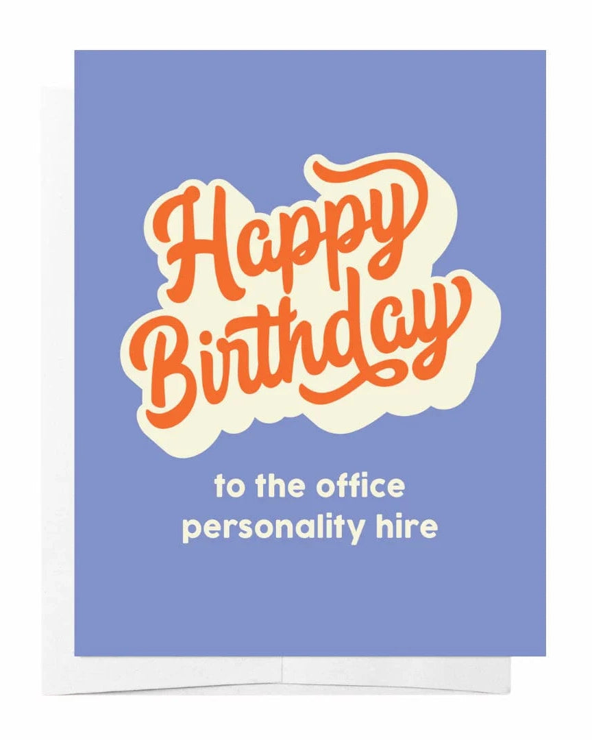 Bad on Paper Happy Birthday To The Office Personality Hire - Greeting Card Happy Birthday To The Office Personality Hire - Greeting Card Splash Swimwear Accessories OGGC008