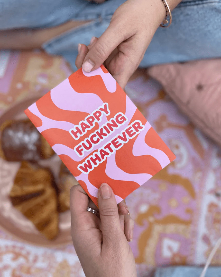 Bad on Paper Happy Fucking Whatever Greeting Card LEGC002 Splash Swimwear Accessories LEGC002