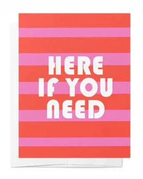 Bad on Paper Here if you need - Pink & Blue Just Because Greeting Card Here if you need - Pink & Blue Just Because Greeting Card Splash Swimwear Accessories