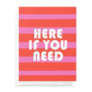 Bad on Paper Here if you need - Pink & Blue Just Because Greeting Card Here if you need - Pink & Blue Just Because Greeting Card Splash Swimwear Accessories