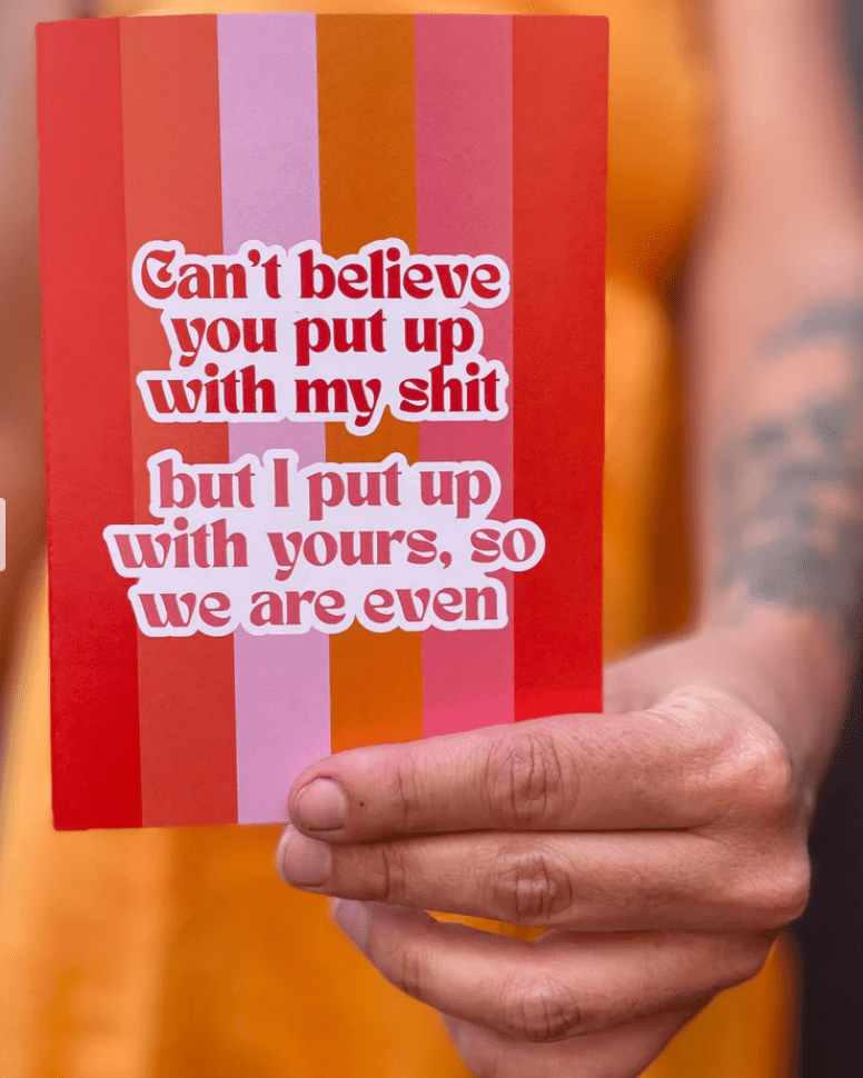 Bad on Paper I Can't Believe You Put Up With My Shit Greeting Card SSGC002 Splash Swimwear Accessories SSGC002