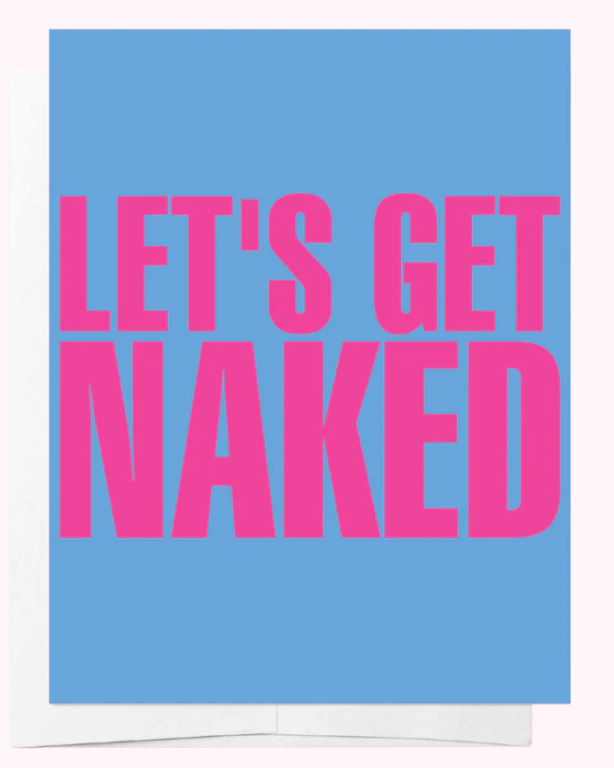 Bad on Paper Let's Get Naked Romance Greeting Card SSGC009 Splash Swimwear Accessories SSGC009