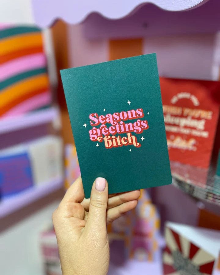 Bad on Paper Season's Greetings Bitch Greeting Card Splash Swimwear Accessories CGC003