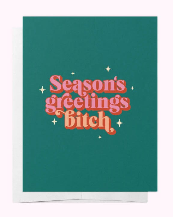 Bad on Paper Season's Greetings Bitch Greeting Card Splash Swimwear Accessories CGC003