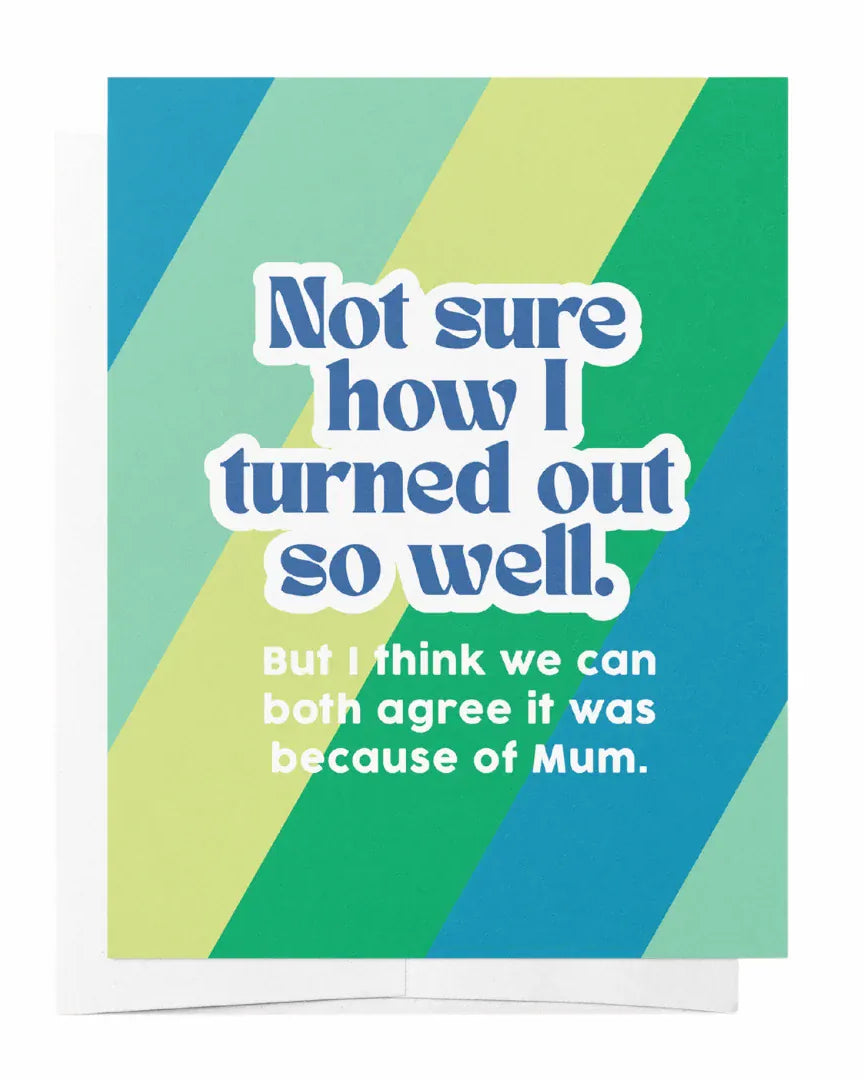 Bad on Paper Turned out so well, mum - Green For Mum Greeting Card Turned out so well, mum - Orange For Mum Greeting Card Splash Swimwear Accessories FDGC003