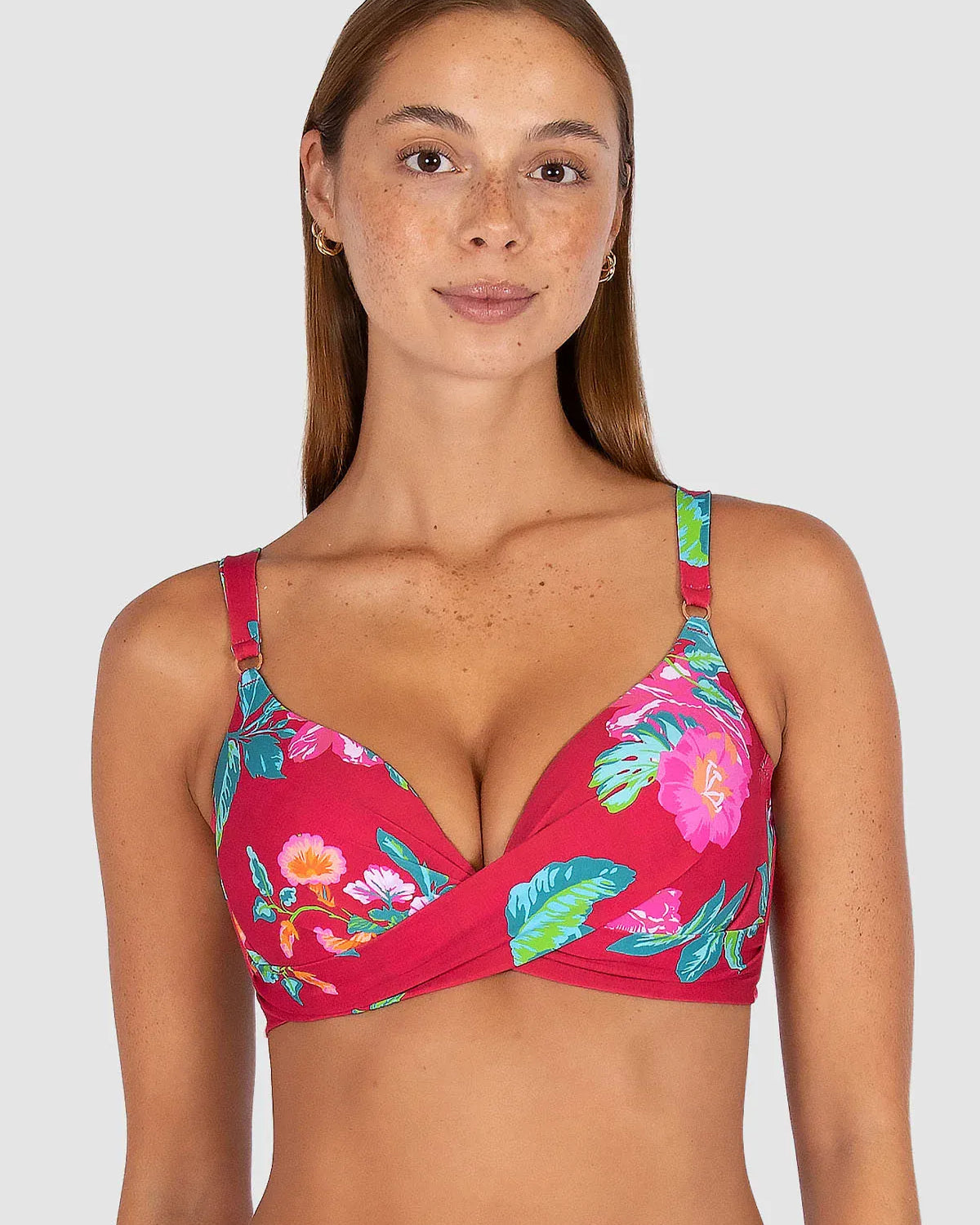 Baku Baku Cala Luna C/DD Bra - Raspberry Cala Luna C.dd Bra | Baku Splash Swimwear Bikini Tops