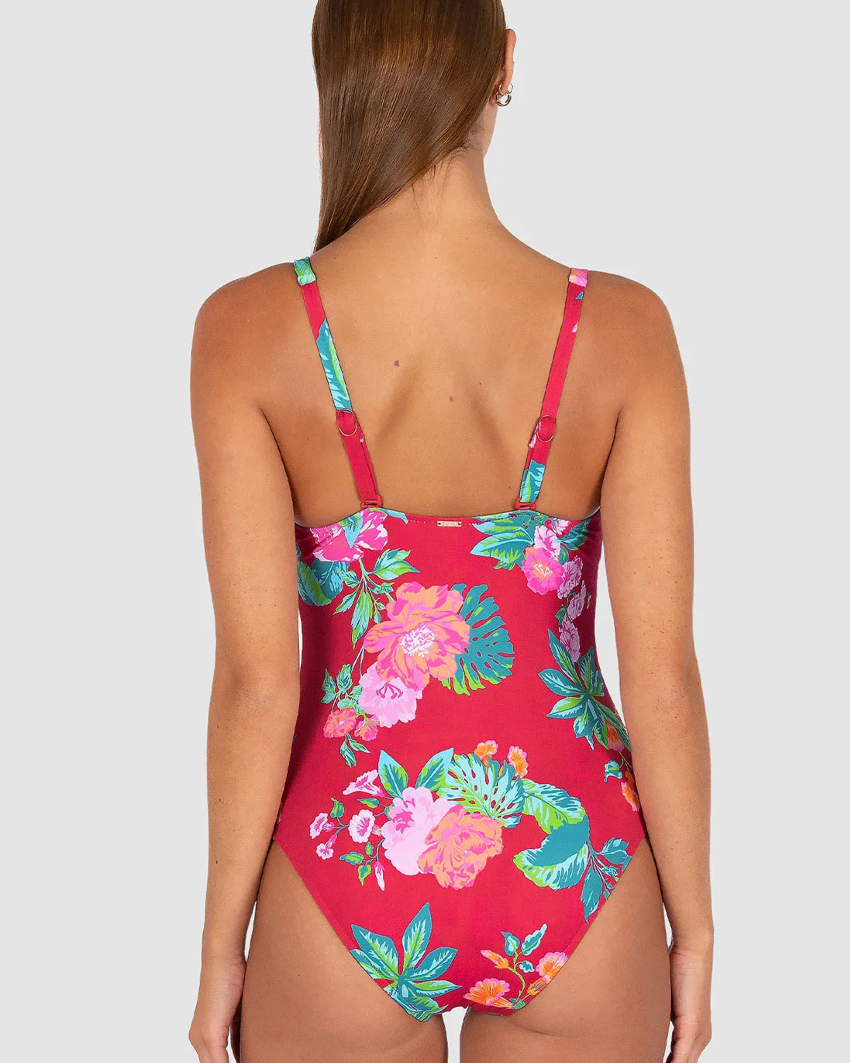 Baku Baku Cala Luna C/DD Twist One Piece - Raspberry Cala Luna C.dd Twist Op | Baku Splash Swimwear One Pieces