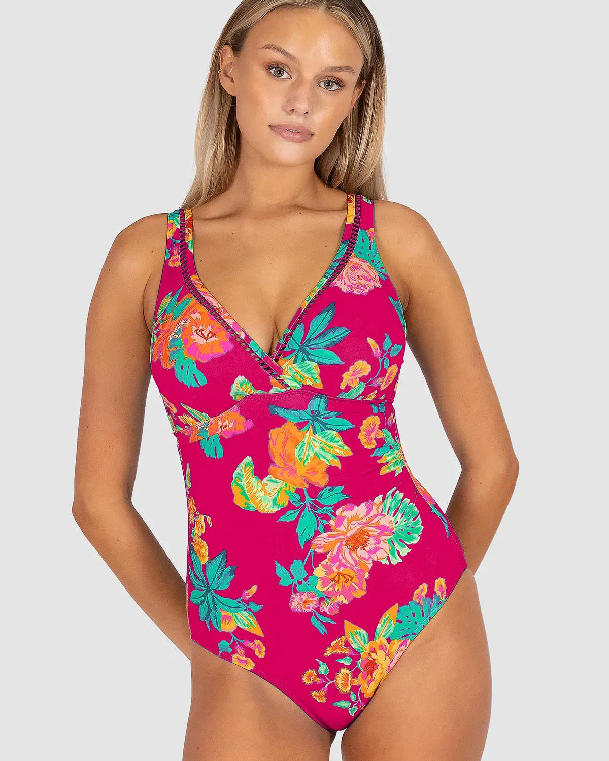 Baku Baku Cala Luna E/F One Piece - Raspberry Cala Luna E.f Op | Baku Splash Swimwear One Pieces
