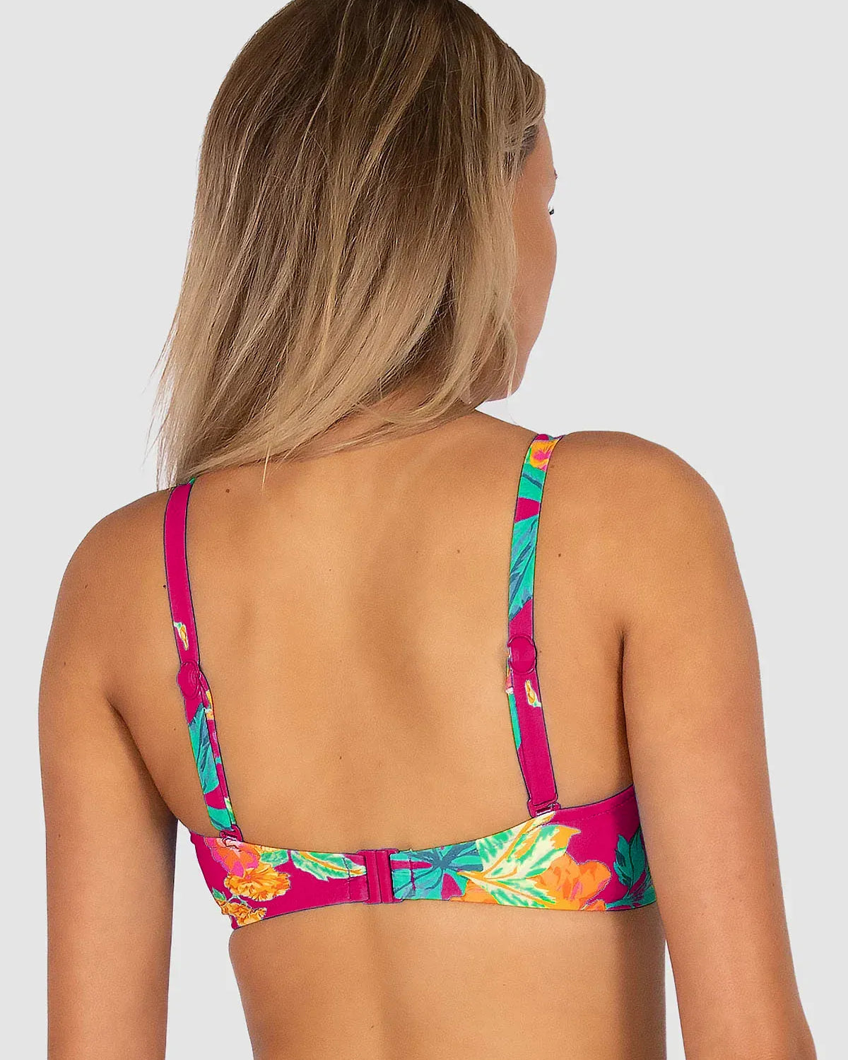 Baku Baku Cala Luna F Cup Wrap Bikini Bra Top - Raspberry Cala Luna F Cup Tri | Baku Splash Swimwear Bikini Tops