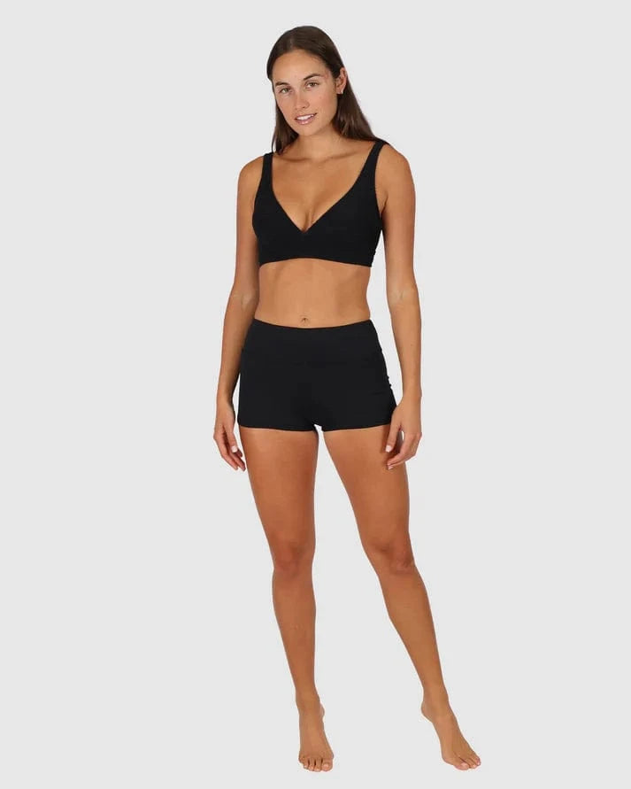 Baku Baku Chloro Extra Firm Beach Short Bikini Bottom - Black Baku Chloro Extra Firm Beach Short Bikini Bottom - Black Splash Swimwear One Pieces