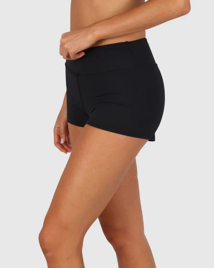 Baku Baku Chloro Extra Firm Beach Short Bikini Bottom - Black Baku Chloro Extra Firm Beach Short Bikini Bottom - Black Splash Swimwear One Pieces