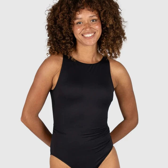 Baku Baku Chloro High Neck One Piece Swimsuit -Black Baku Chloro High Neck One Piece Swimsuit -Black Splash Swimwear One Pieces