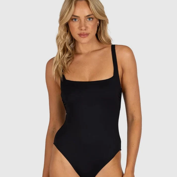 Baku Baku Chloro Square One Piece Swimsuit - Black Baku Chloro Square One Piece Swimsuit - Black Splash Swimwear One Pieces