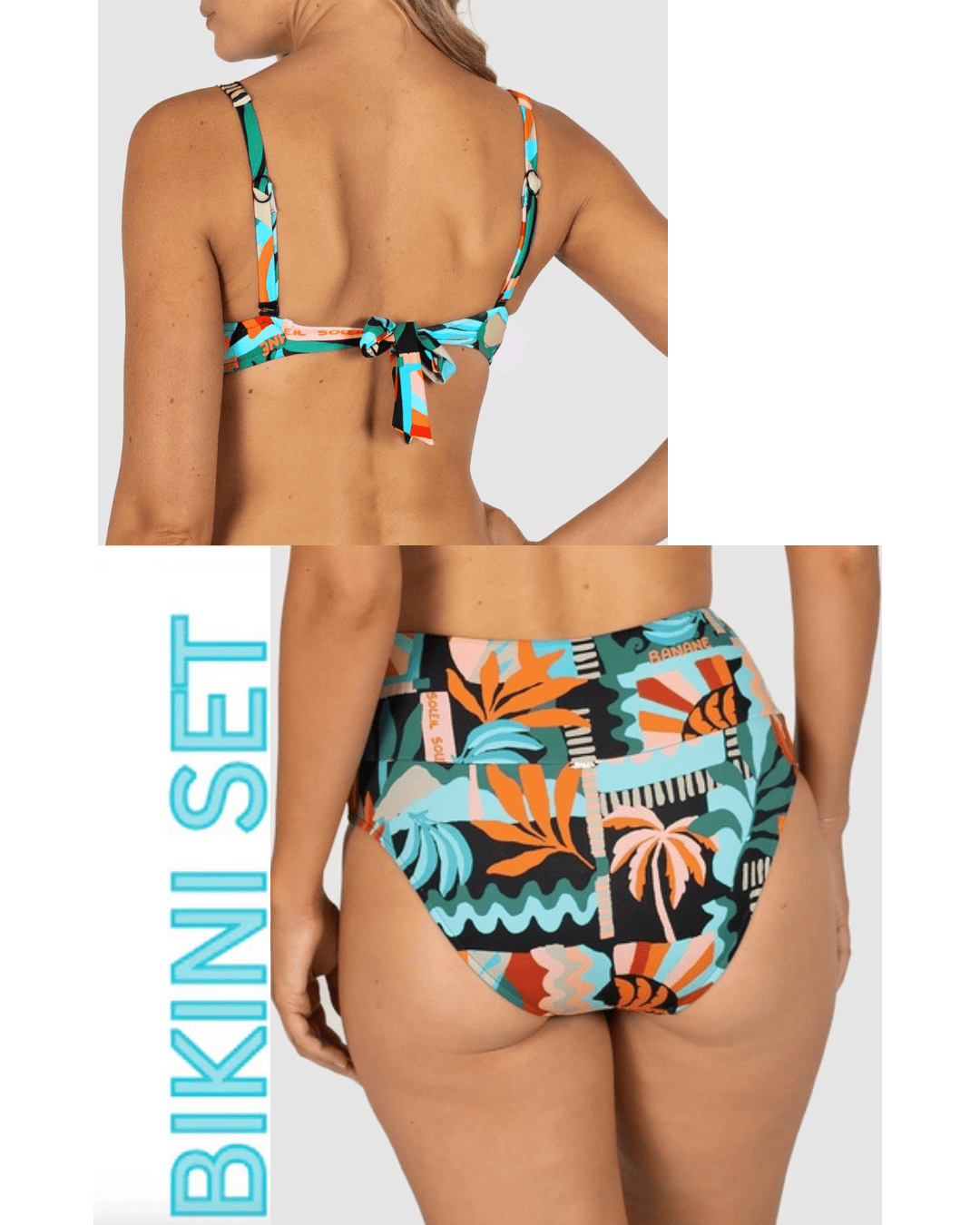 Baku Baku Grenada C-D Ring Front Bikini Bra Top & Firm Bikini Bottom Baku Grenada C-D Ring Front Bikini Bra Top & Firm Bikini Bottom Splash Swimwear Bikini Set 14 / Black 1000032039