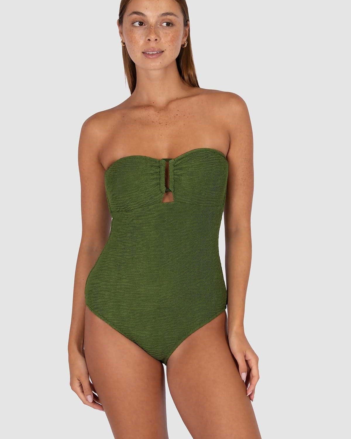 Baku Baku Ibiza Bandeau One Piece - Fern Baku Ibiza Bandeau One Piece - Fern Splash Swimwear One Pieces