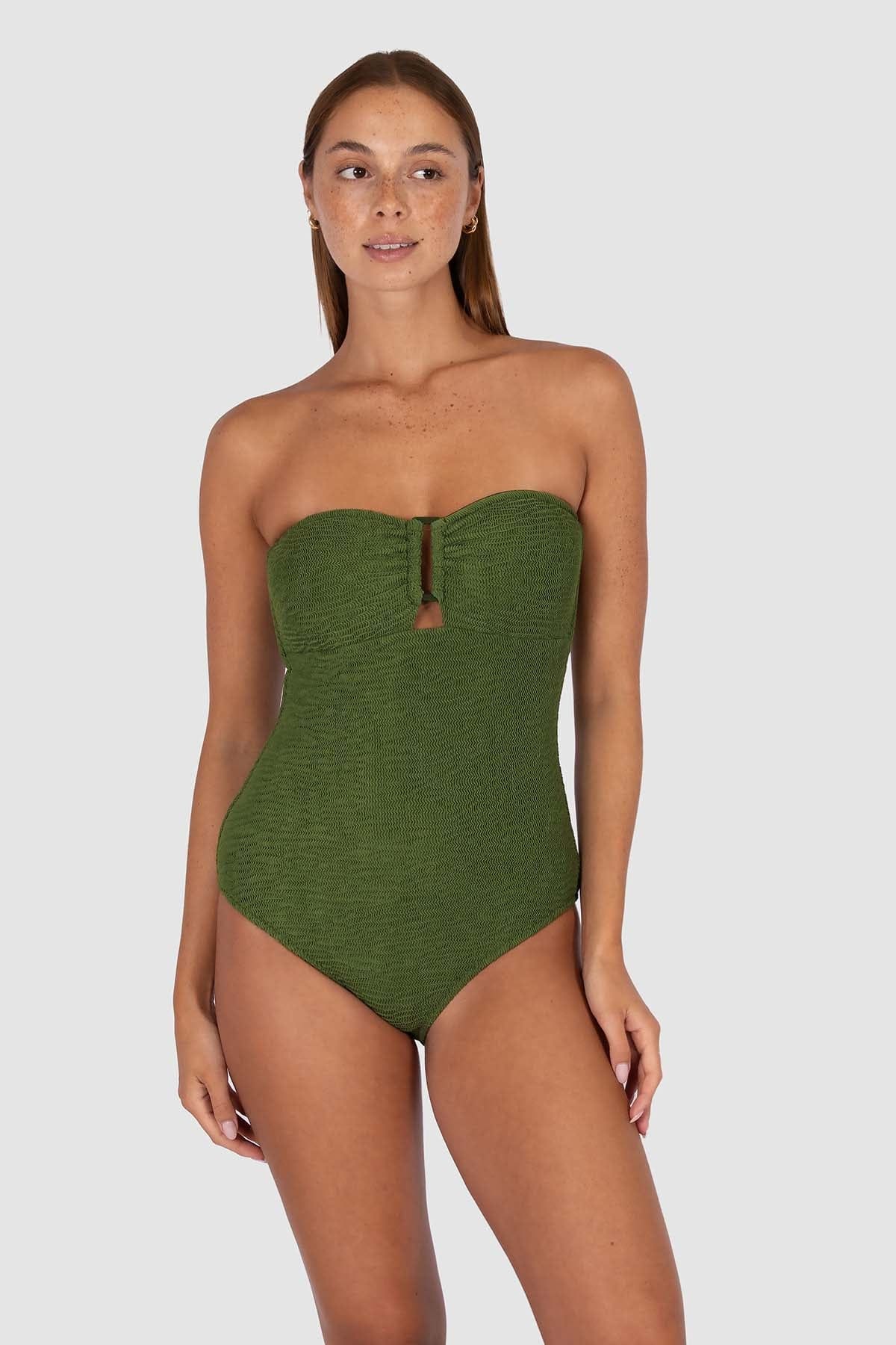 Baku Baku Ibiza Bandeau One Piece - Fern Baku Ibiza Bandeau One Piece - Fern Splash Swimwear One Pieces