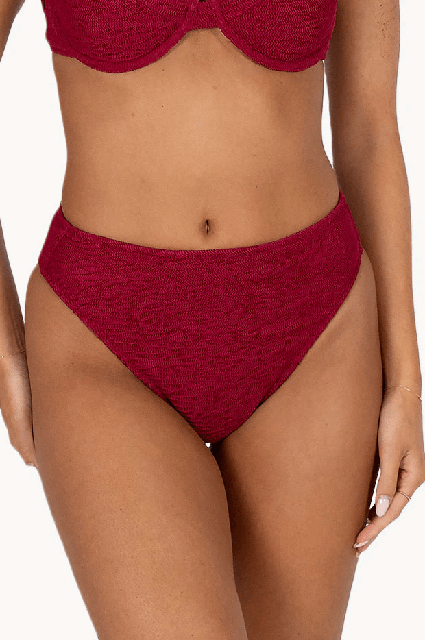 Baku Baku Ibiza High Leg Pant - Scarlet & Maya Blue Baku Ibiza High Leg Pant - Scarlet & Maya Blue Splash Swimwear