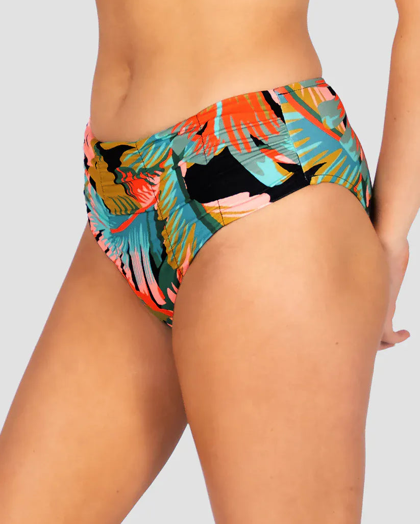 Baku Baku Kokomo Mid Bikini Bottom - Black Baku Kokomo Mid Pant | Baku Splash Swimwear Bikini Bottoms