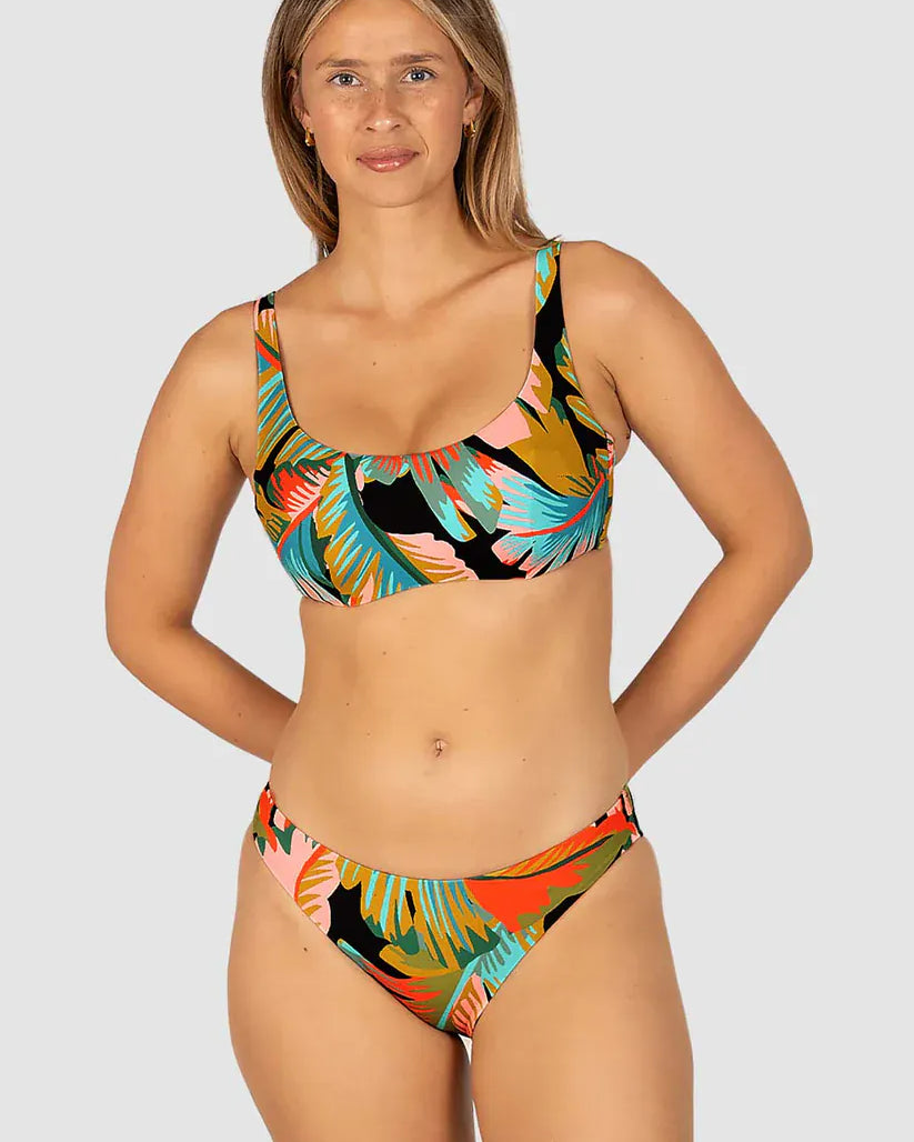 Baku Baku Kokomo Regular Hipster Bikini Bottom - Black Baku Kokomo Regular | Baku Splash Swimwear Bikini Bottoms