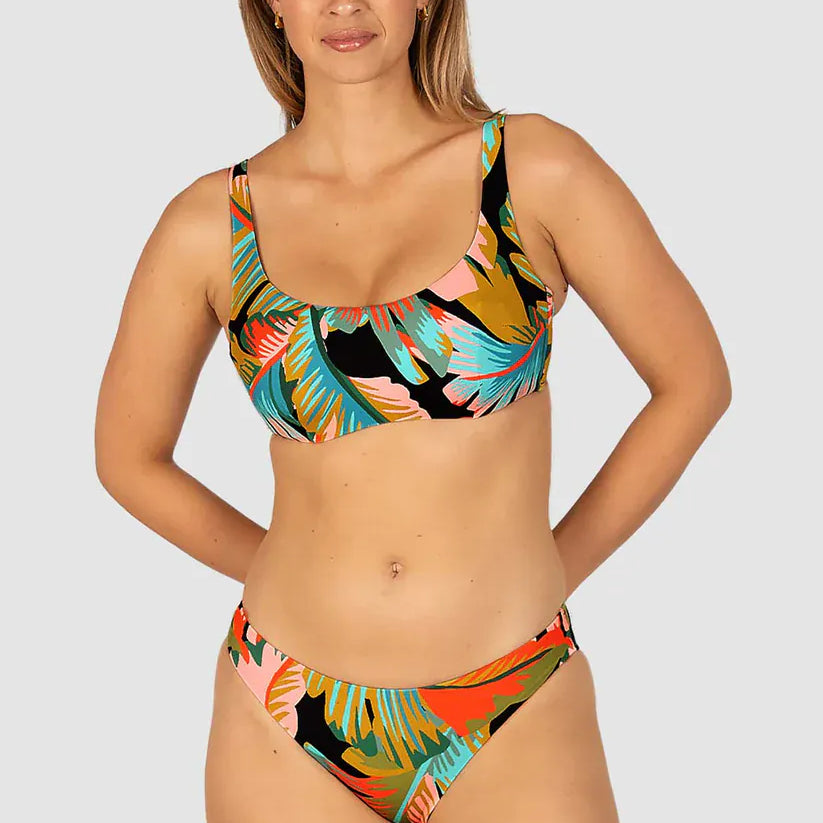 Baku Baku Kokomo Regular Hipster Bikini Bottom - Black Baku Kokomo Regular | Baku Splash Swimwear Bikini Bottoms