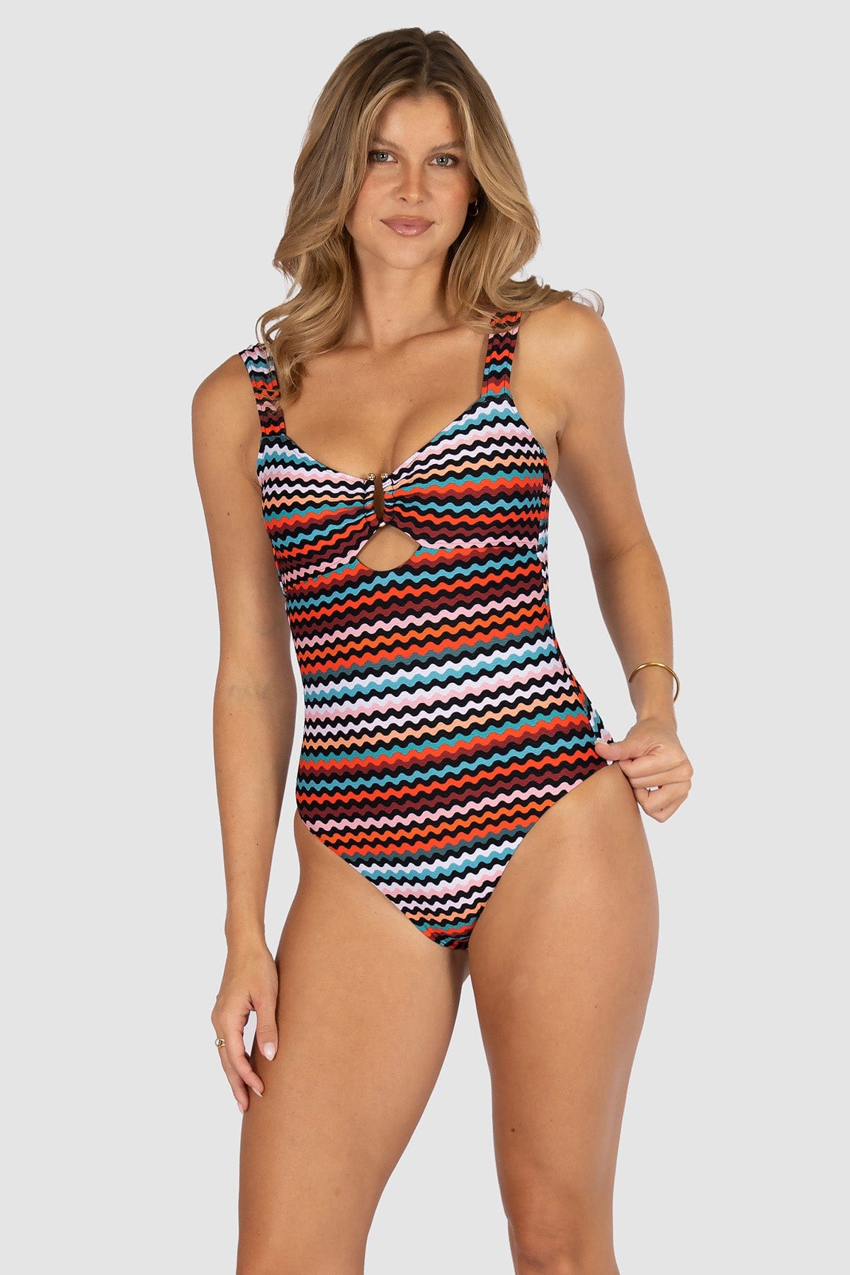 Baku Baku La Mer Retro Op - Earth Ember Baku La Mer Retro Op - Earth Ember Splash Swimwear One Piece Swimwear