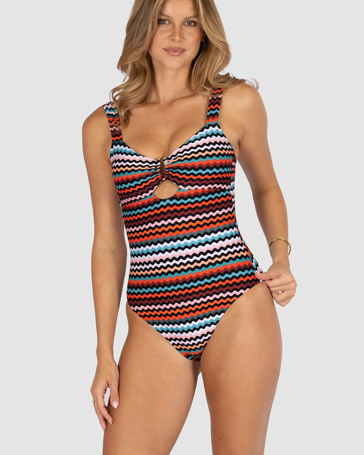 Baku Baku La Mer Retro Op - Earth Ember Baku La Mer Retro Op - Earth Ember Splash Swimwear One Piece Swimwear