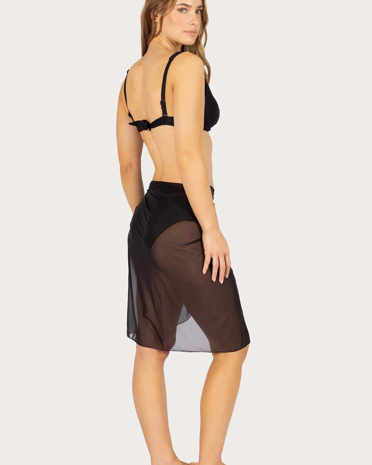 Baku Baku Long Mesh Pareo - Black Baku Long Mesh Pareo - Black Splash Swimwear