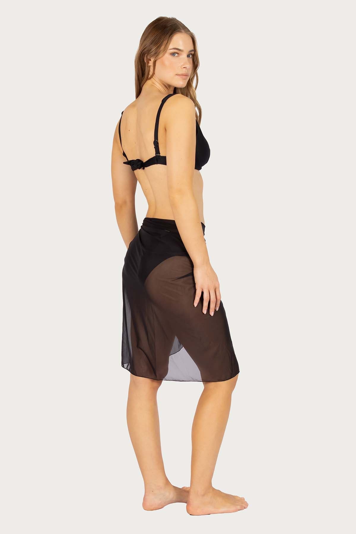 Baku Baku Long Mesh Pareo - Black Baku Long Mesh Pareo - Black Splash Swimwear