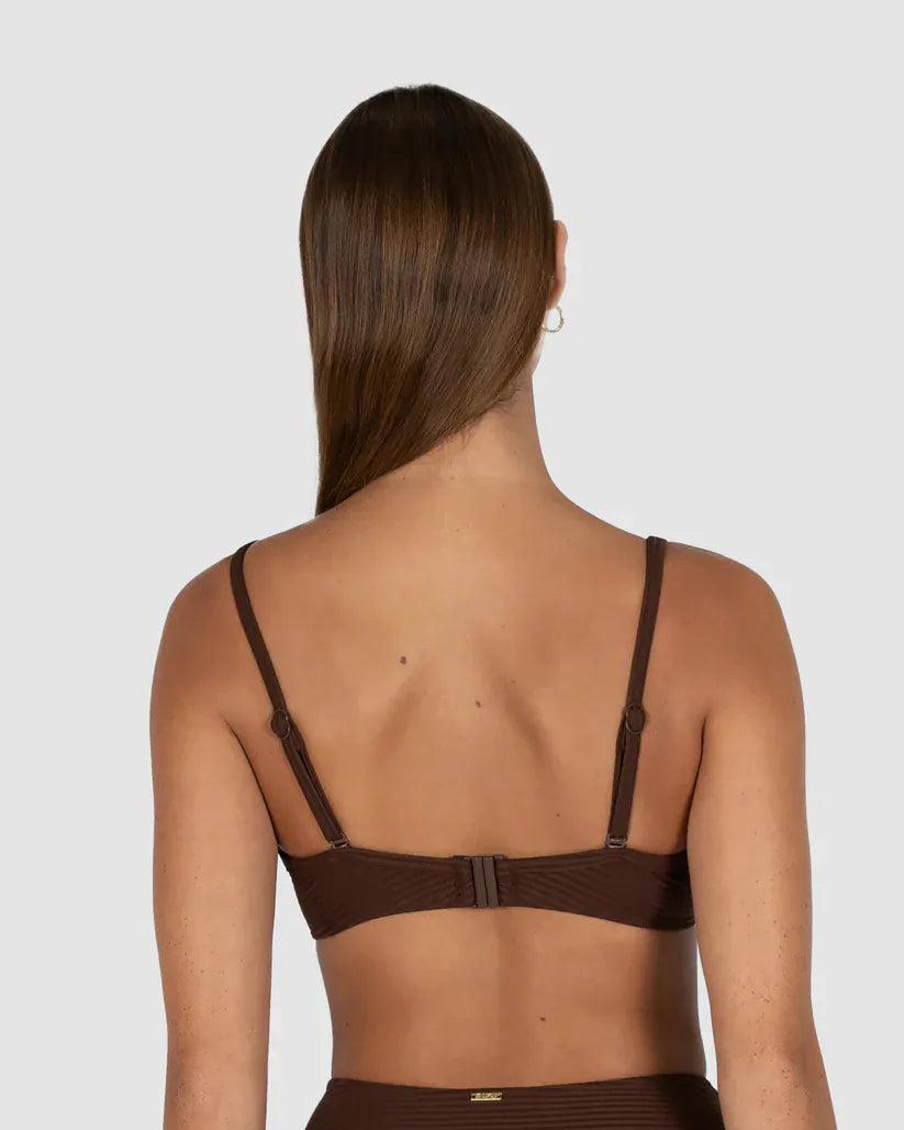 Baku Baku Positano D/DD Balconette Bikini Bra Top - Mocha Baku Positano Booster Halter Bikini Bra Top - Mocha Splash Swimwear Bikini Tops