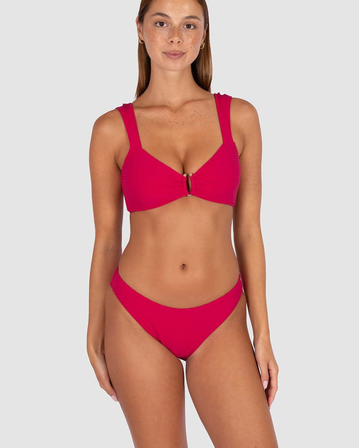 Baku Baku Positano Retro Bralette Bikini Bra Top - Peony BRA822PNO-PEONY-8 Baku Positano Retro Bralette Bikini Bra Top - Peony Splash Swimwear Bikini Tops 8 9361355153898