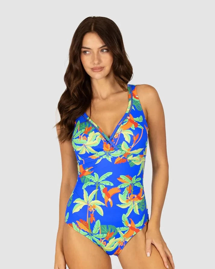 Baku Baku Rio Grande E-F One Piece Swimsuit - Electric Baku Rio Grande E-F One Piece Swimsuit - Electric Splash Swimwear