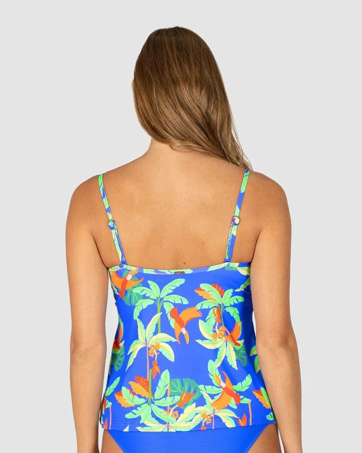 Baku Baku Rio Grande Multi Fit Wrap Singlet Top - Electric Baku Rio Grande Multi Fit Wrap Singlet Top - Electric Splash Swimwear