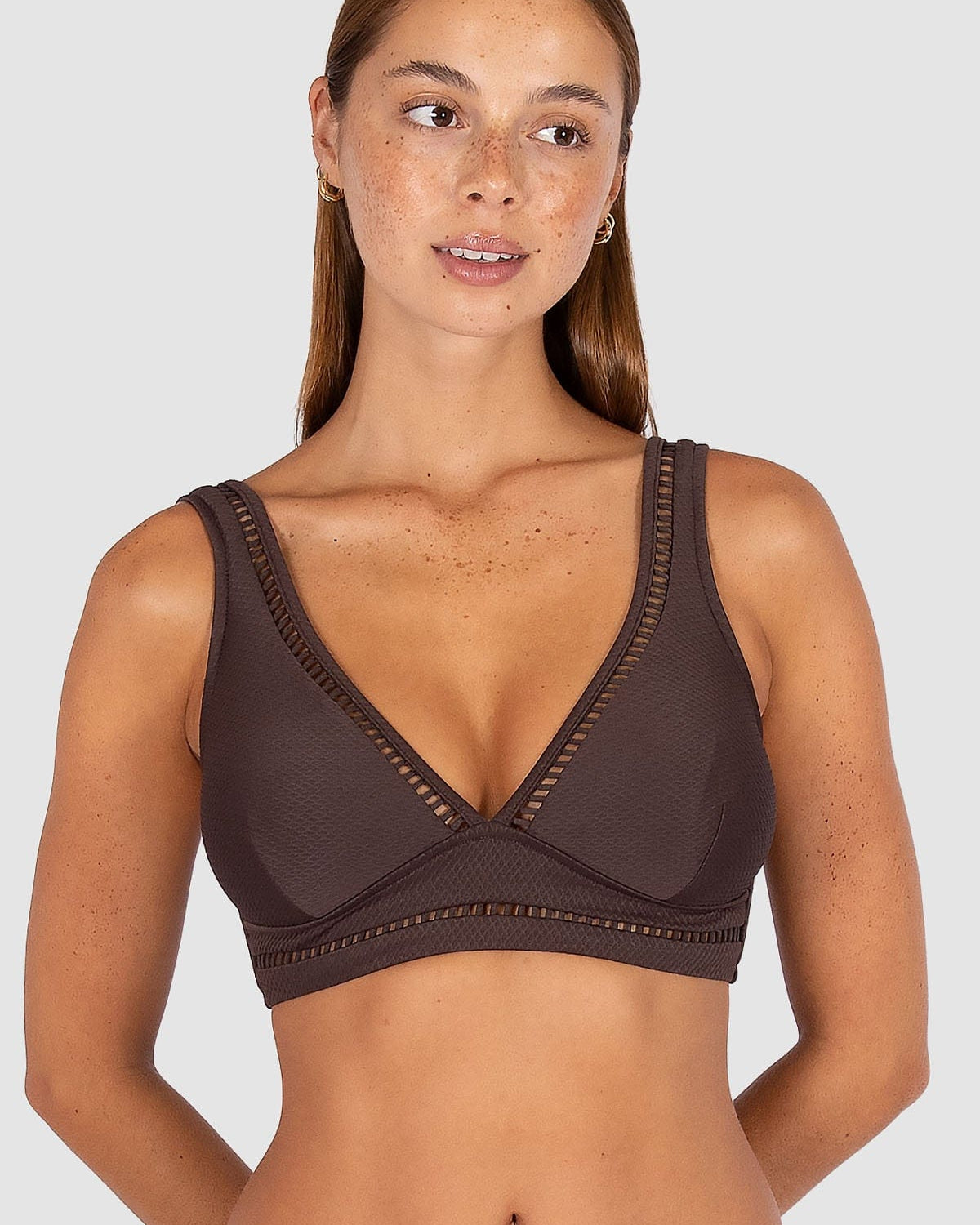 Baku Baku Rococco D/DD Longline Bra - Cocoa BRA565RCE-COCOA-8 Baku Rococco D/DD Longline Bra - Cocoa Splash Swimwear Bikini Tops 8 9361355106979