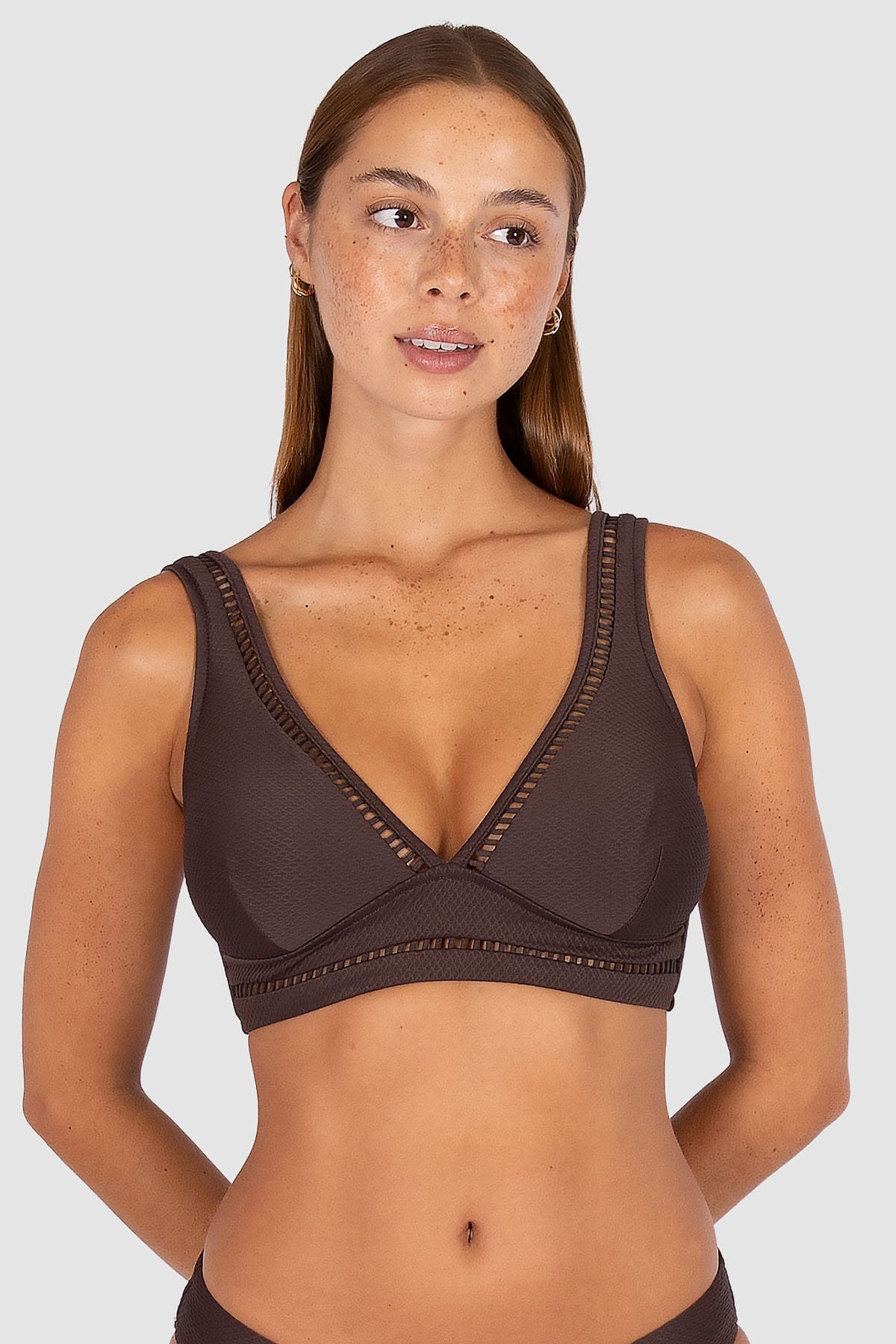 Baku Baku Rococco D/DD Longline Bra - Cocoa BRA565RCE-COCOA-8 Baku Rococco D/DD Longline Bra - Cocoa Splash Swimwear Bikini Tops 8 9361355106979