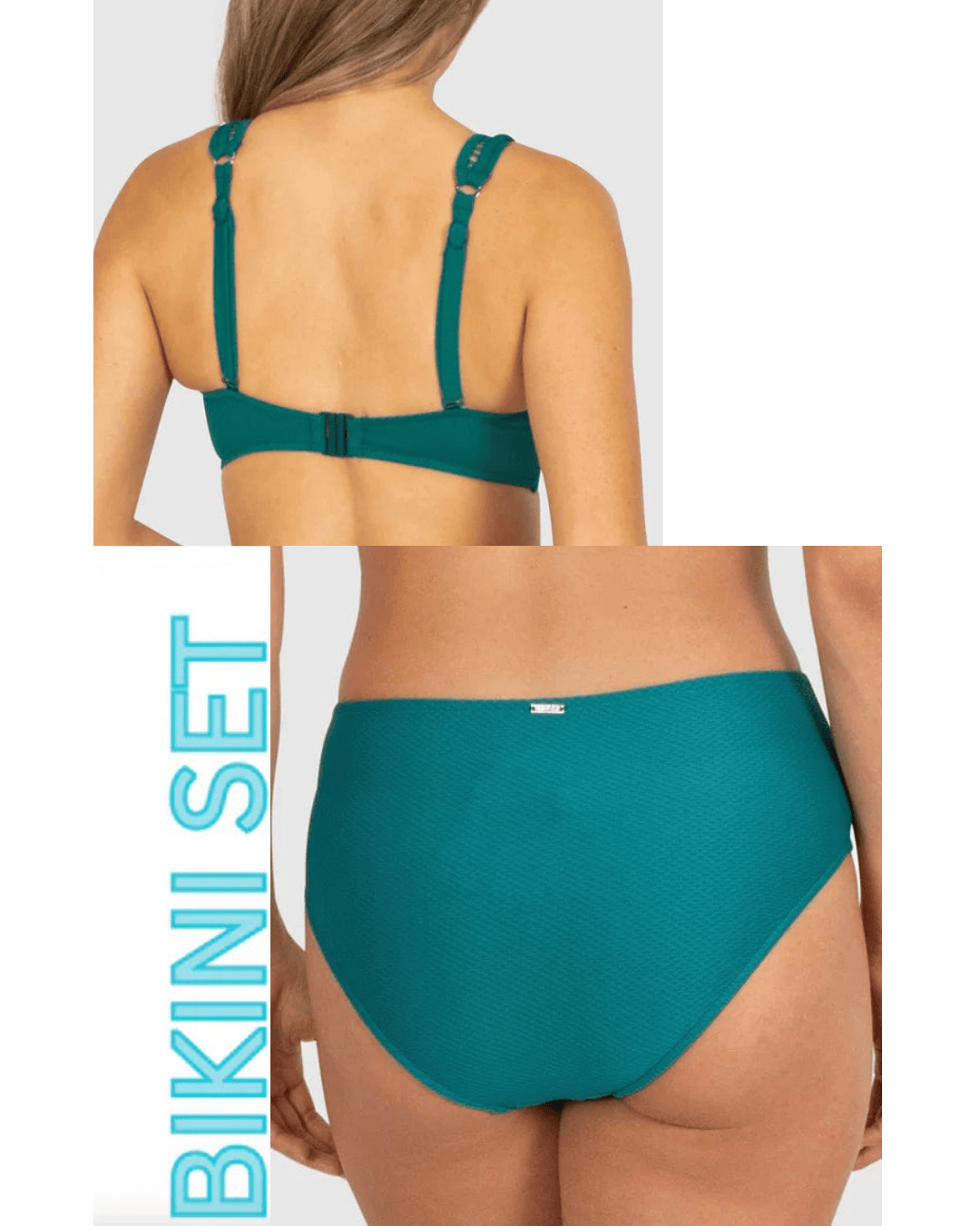 Baku Baku Rococco D/DD Longline Bra & Mid Bikini Pant - Jungle Baku Rococco D/DD Longline Bra & Mid Bikini Pant - Jungle Splash Swimwear Bikini Set