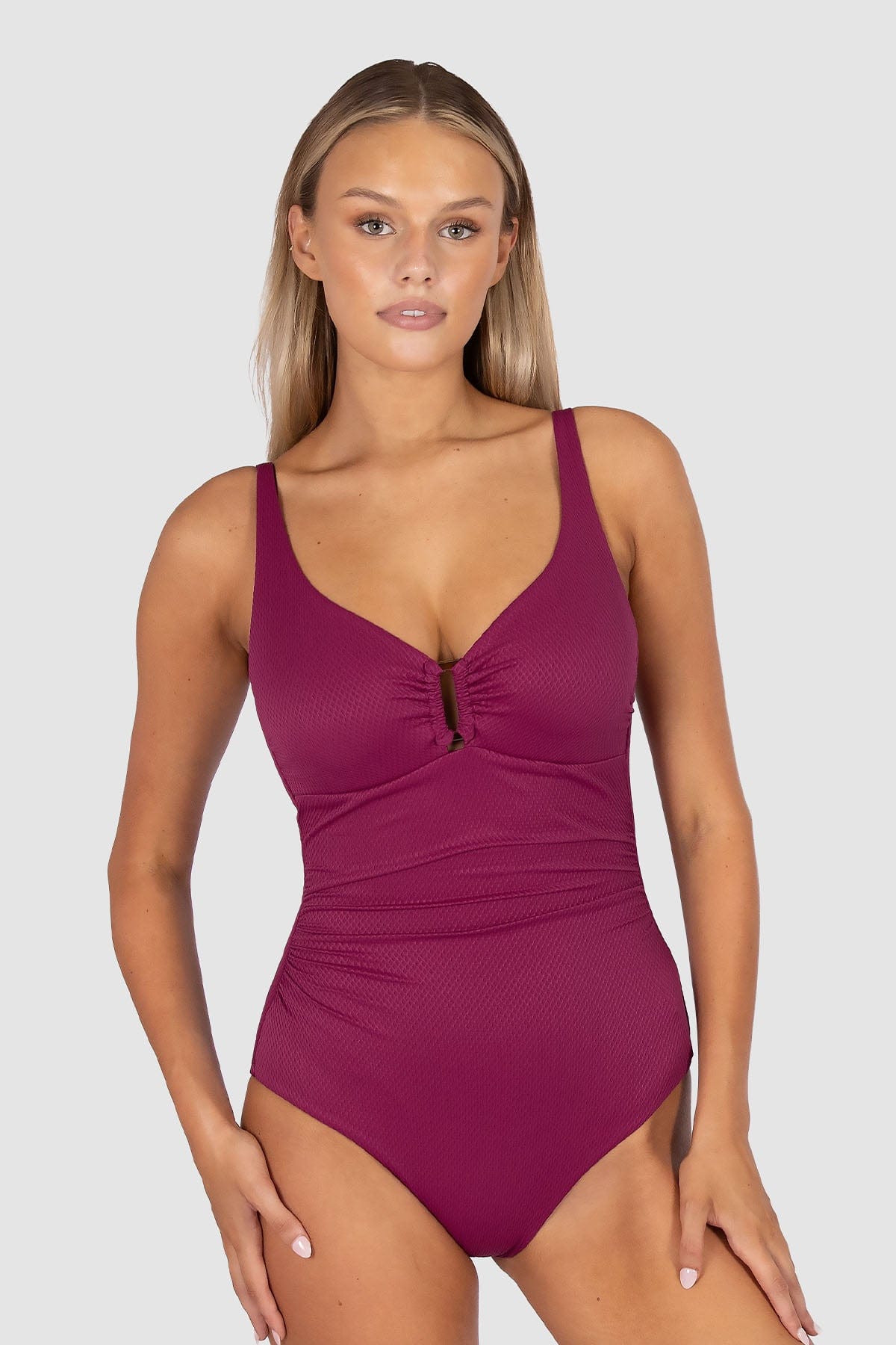 Baku Baku Rococco D/E One Piece - Berry Baku Rococco D/E One Piece - Berry Splash Swimwear One Pieces
