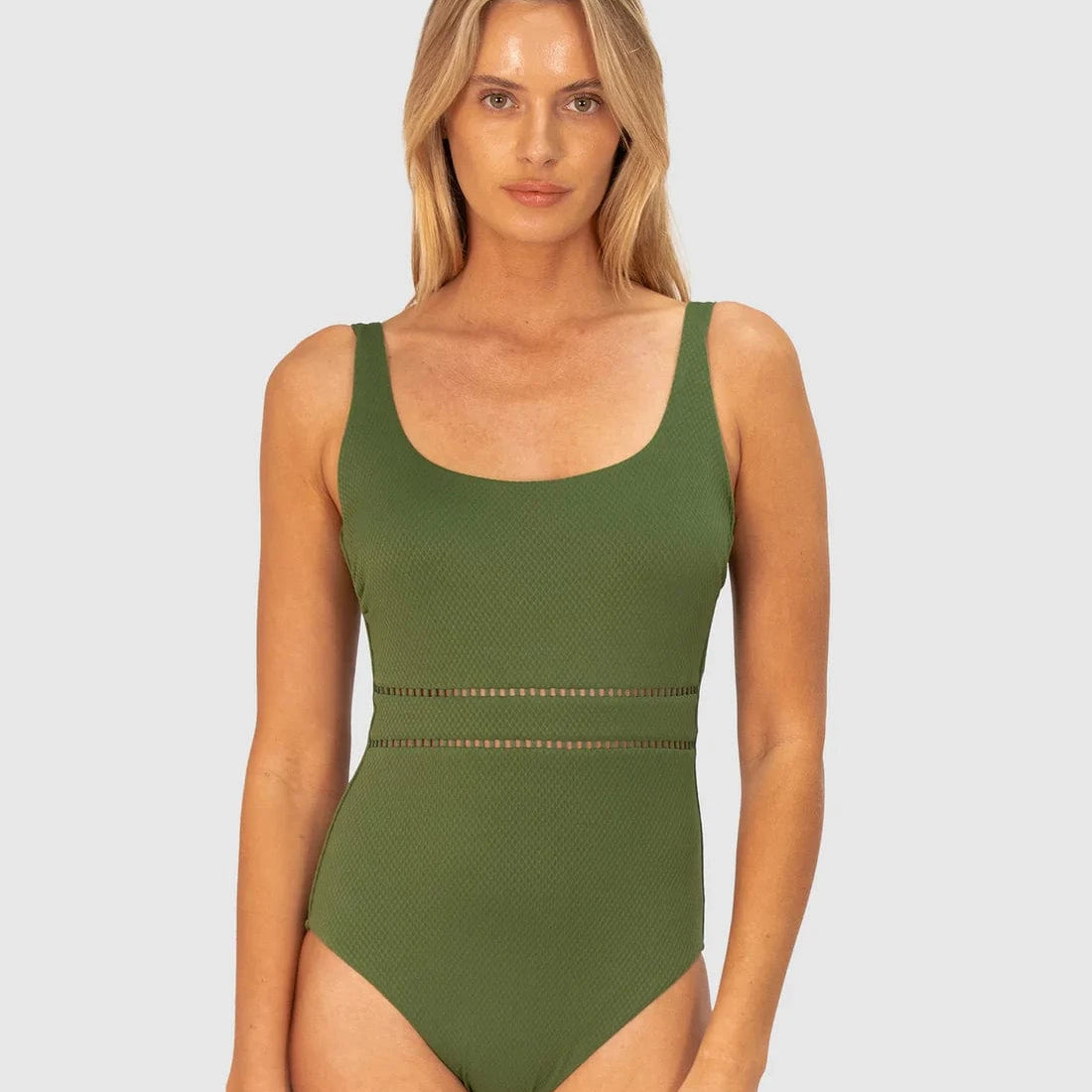Baku Baku Rococco D-E Square One Piece M911RKC Baku Rococco D-E Square One Piece Splash Swimwear One Pieces Palm / 10 9336586010821