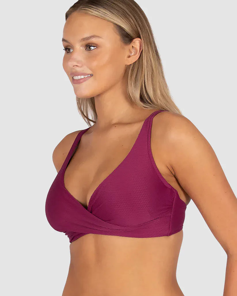 Baku Baku Rococco D.E Wrap Bra - Berry Baku Rococco D.E Wrap Bra - Berry Splash Swimwear Bikini Tops