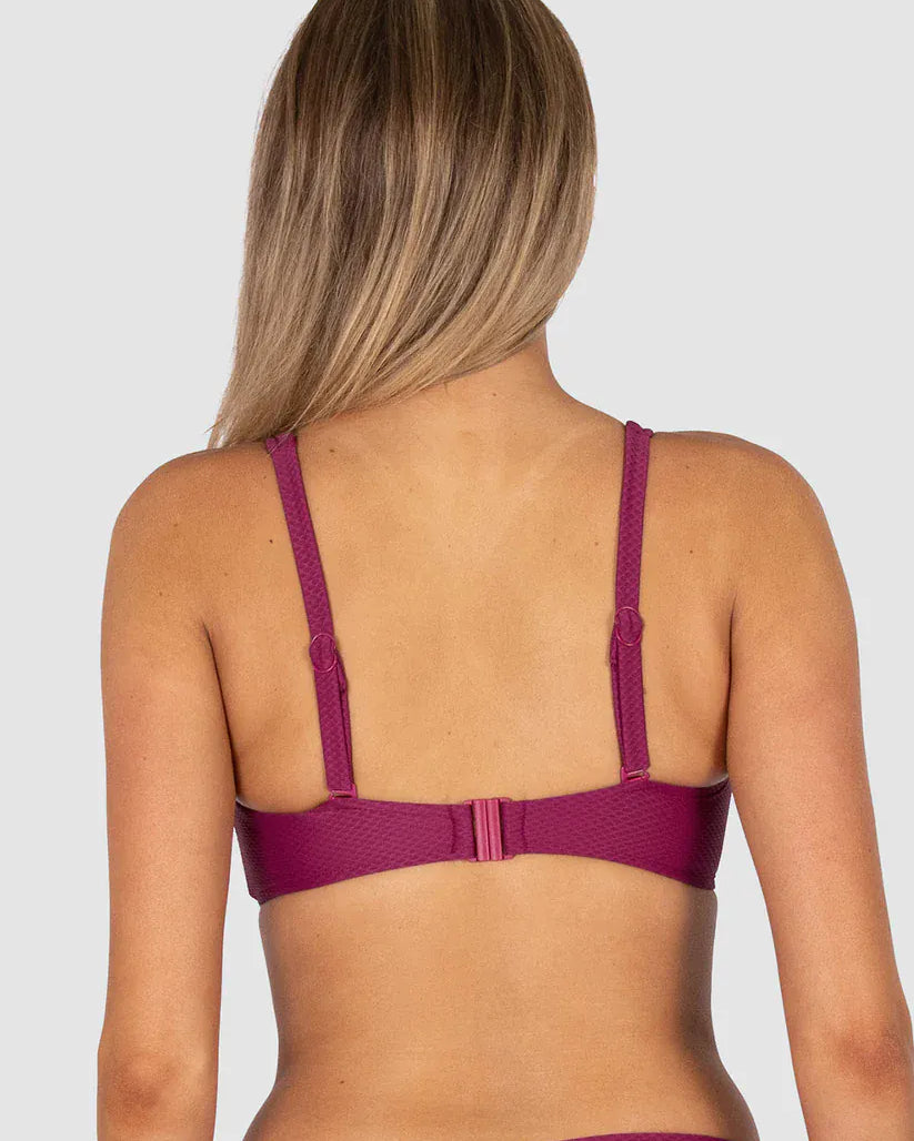 Baku Baku Rococco D.E Wrap Bra - Berry Baku Rococco D.E Wrap Bra - Berry Splash Swimwear Bikini Tops