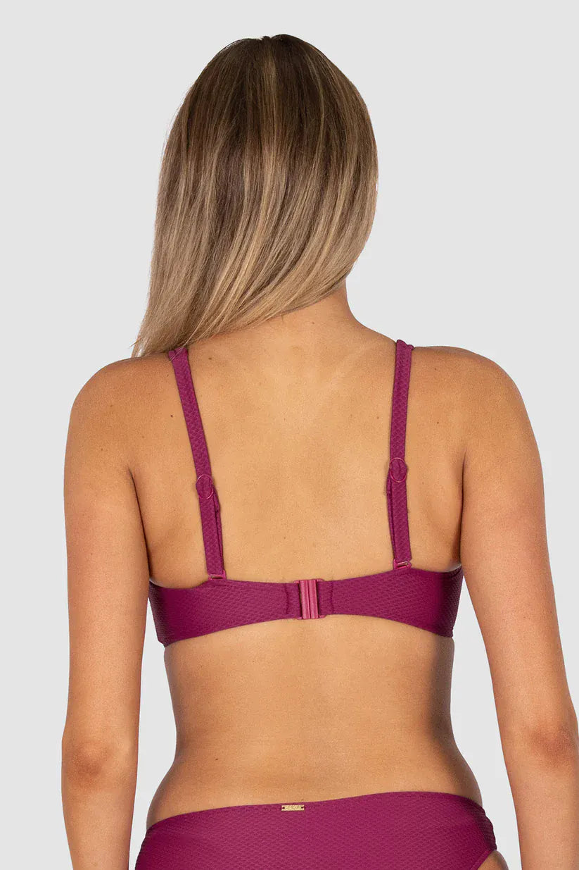 Baku Baku Rococco D.E Wrap Bra - Berry Baku Rococco D.E Wrap Bra - Berry Splash Swimwear Bikini Tops