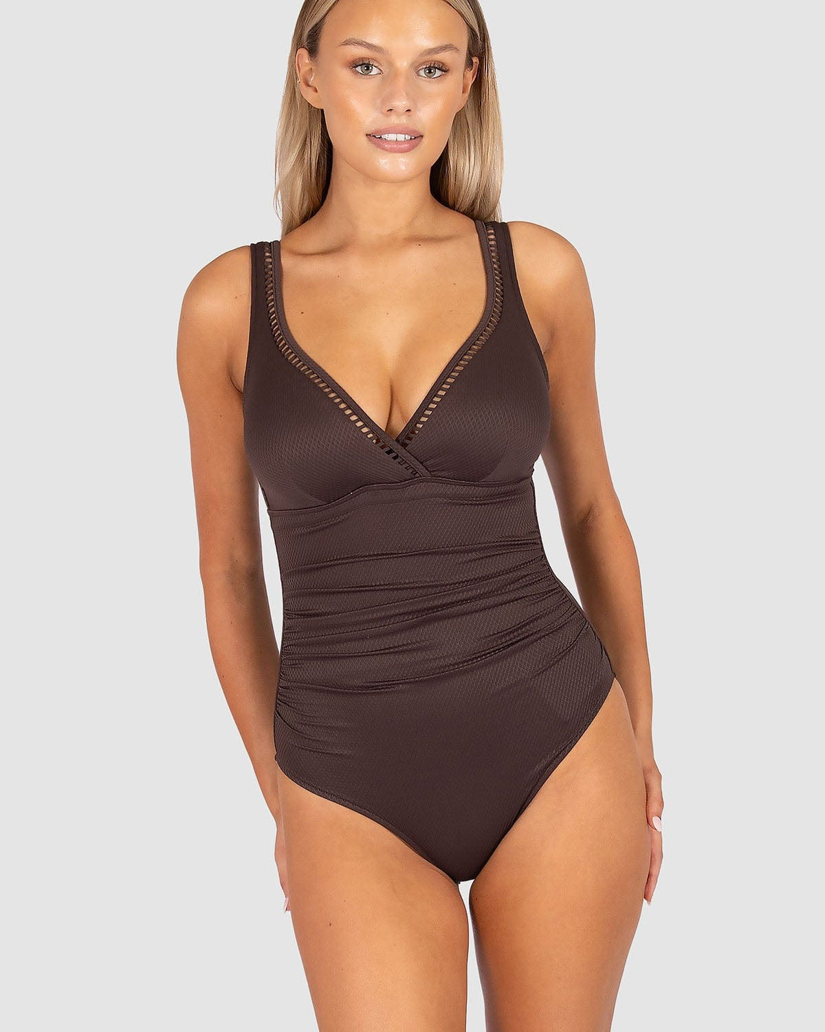 Baku Baku Rococco E/F One Piece - Cocoa M790RCE-COCOA-10 Baku Rococco E/F One Piece - Cocoa Splash Swimwear One Pieces 10 9361355111935