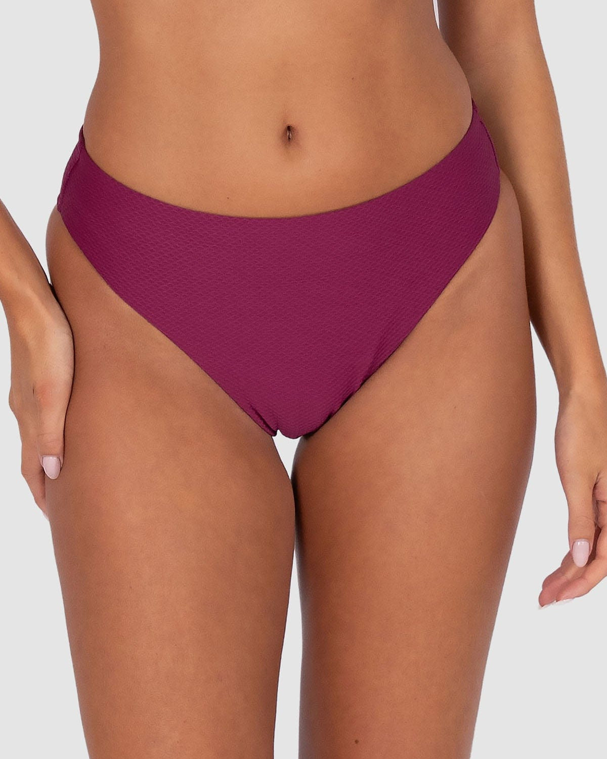 Baku Baku Rococco High Cheeky - Berry Baku Rococco High Cheeky - Berry Splash Swimwear Bikini Bottoms