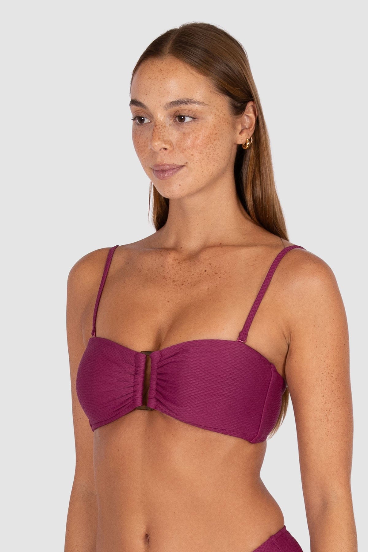 Baku Baku Rococco Ring Bandeau - Berry Baku Rococco Ring Bandeau - Berry Splash Swimwear Bikini Tops