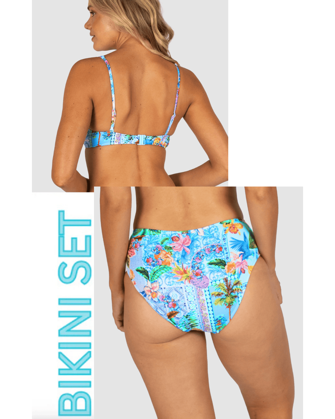 Baku Baku Sardinia Booster & Mid Pant - Ocean Baku Sardinia Booster & Mid Pant - Ocean Splash Swimwear Bikini Set 12