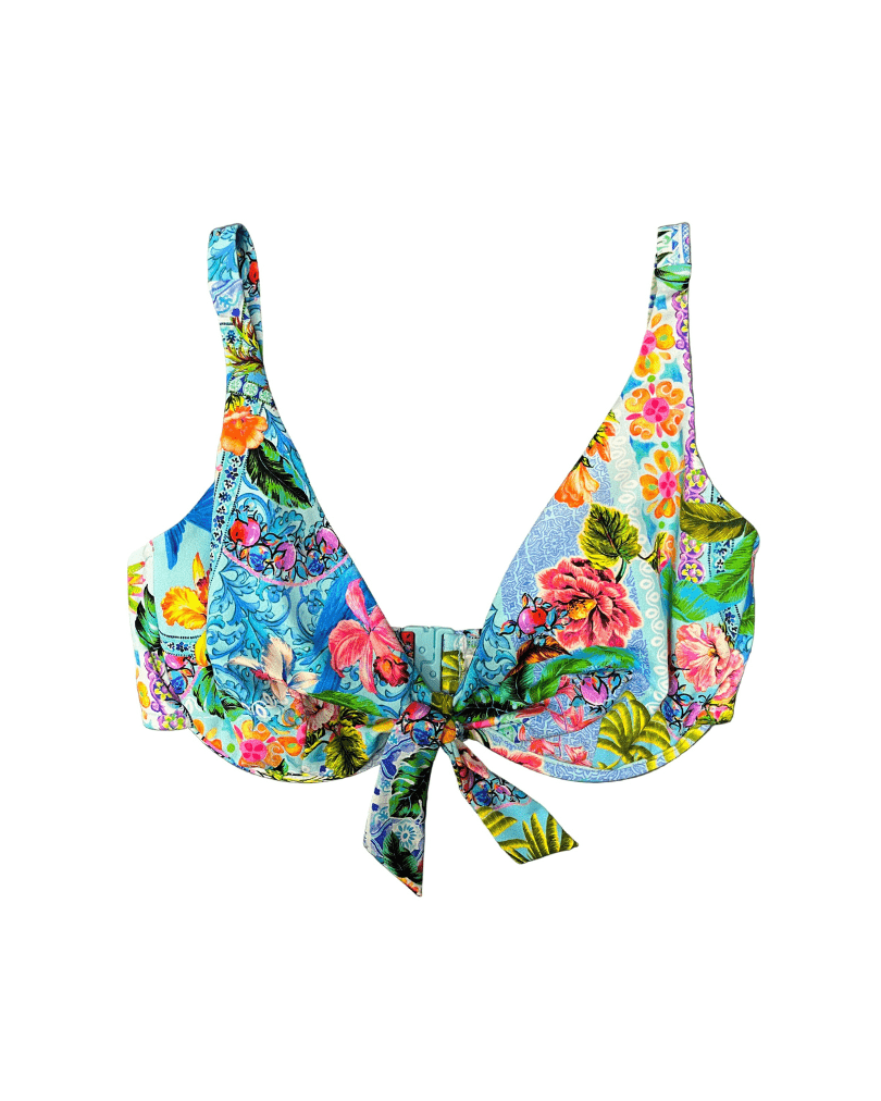 Baku Baku Sardinia F Cup Triangle Bikini Bra Top - Ocean Baku Sardinia F Cup Triangle Bikini Bra Top - Ocean Splash Swimwear