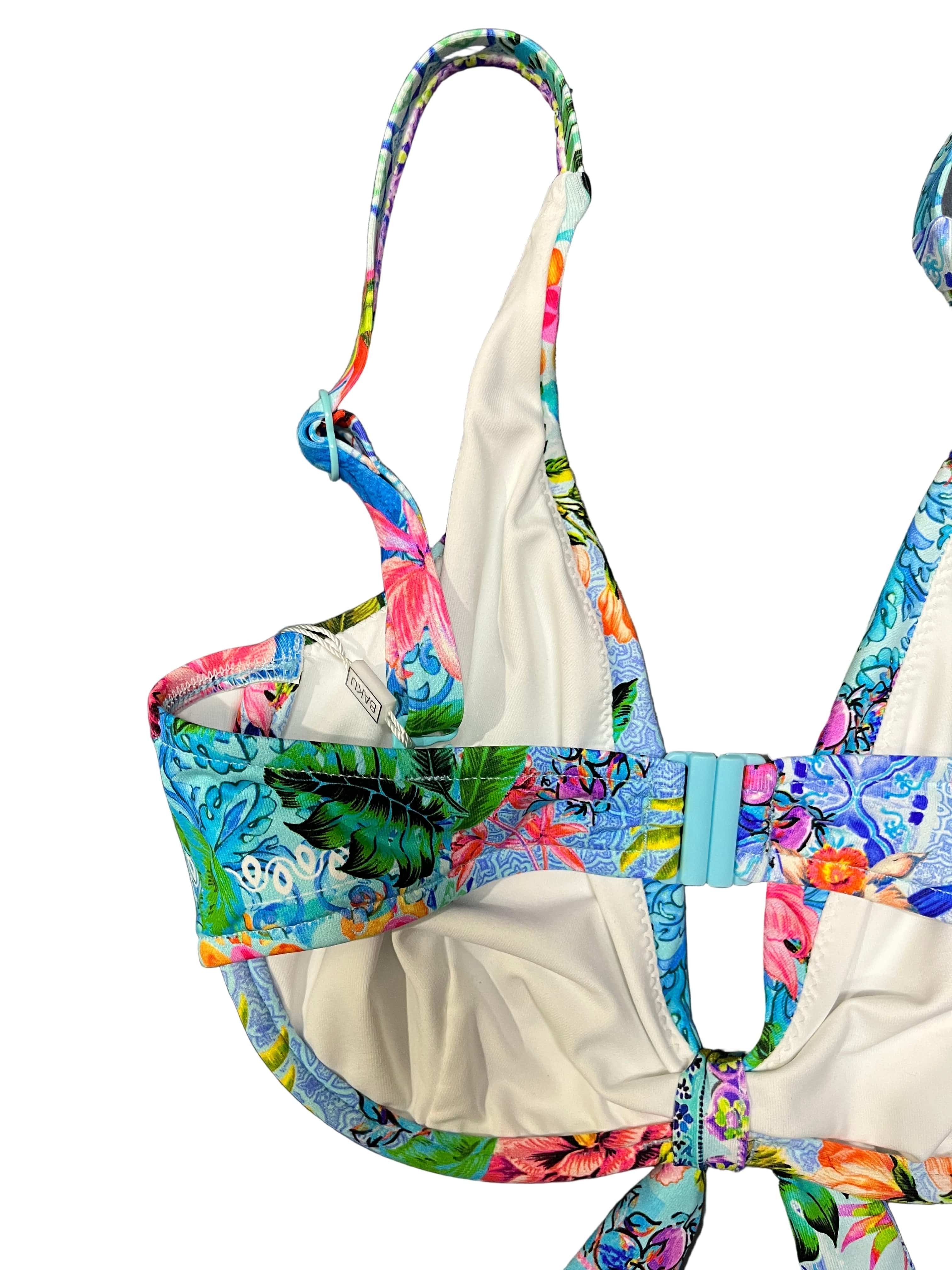 Baku Baku Sardinia F Cup Triangle Bikini Bra Top - Ocean Baku Sardinia F Cup Triangle Bikini Bra Top - Ocean Splash Swimwear