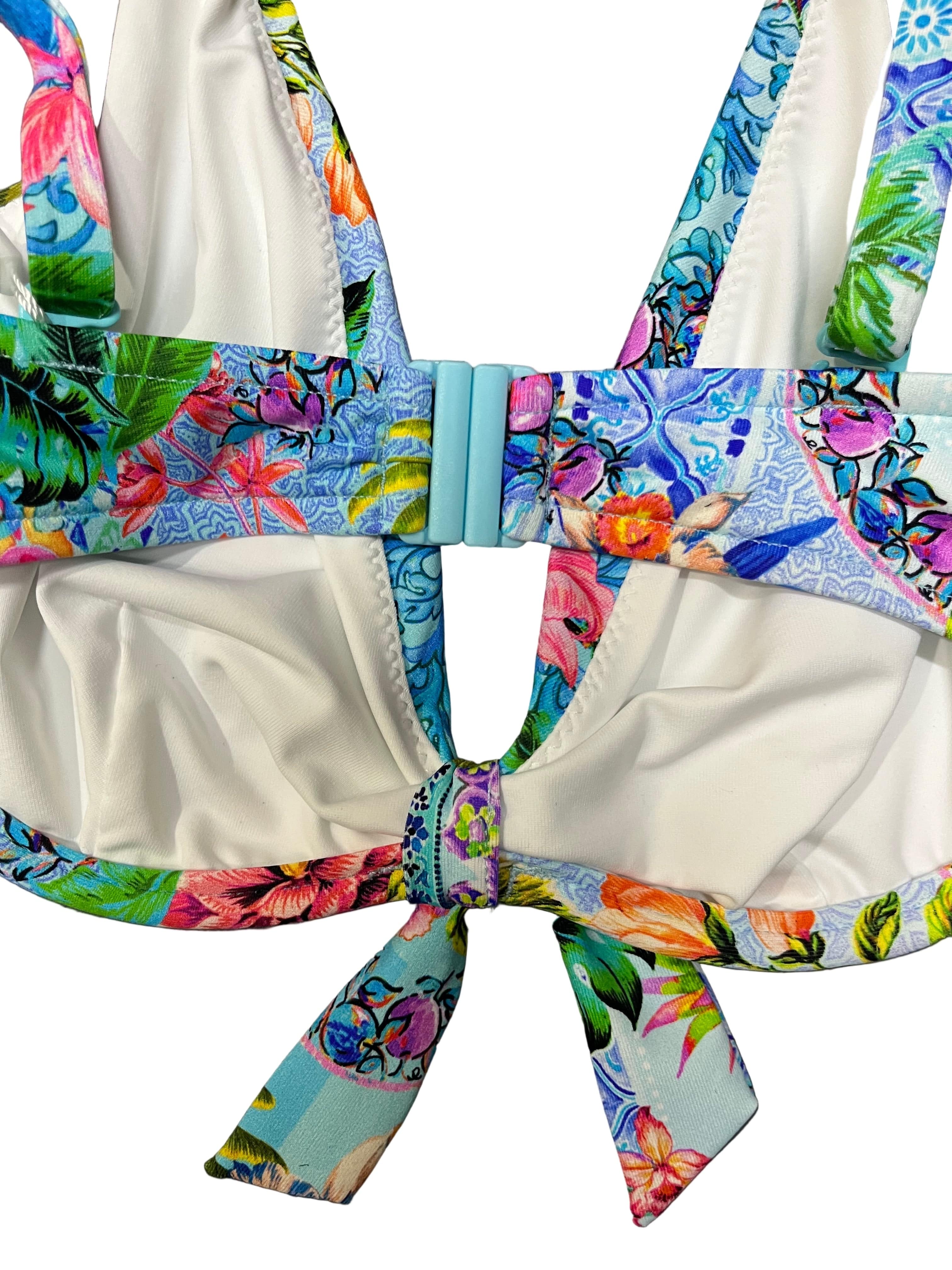 Baku Baku Sardinia F Cup Triangle Bikini Bra Top - Ocean Baku Sardinia F Cup Triangle Bikini Bra Top - Ocean Splash Swimwear
