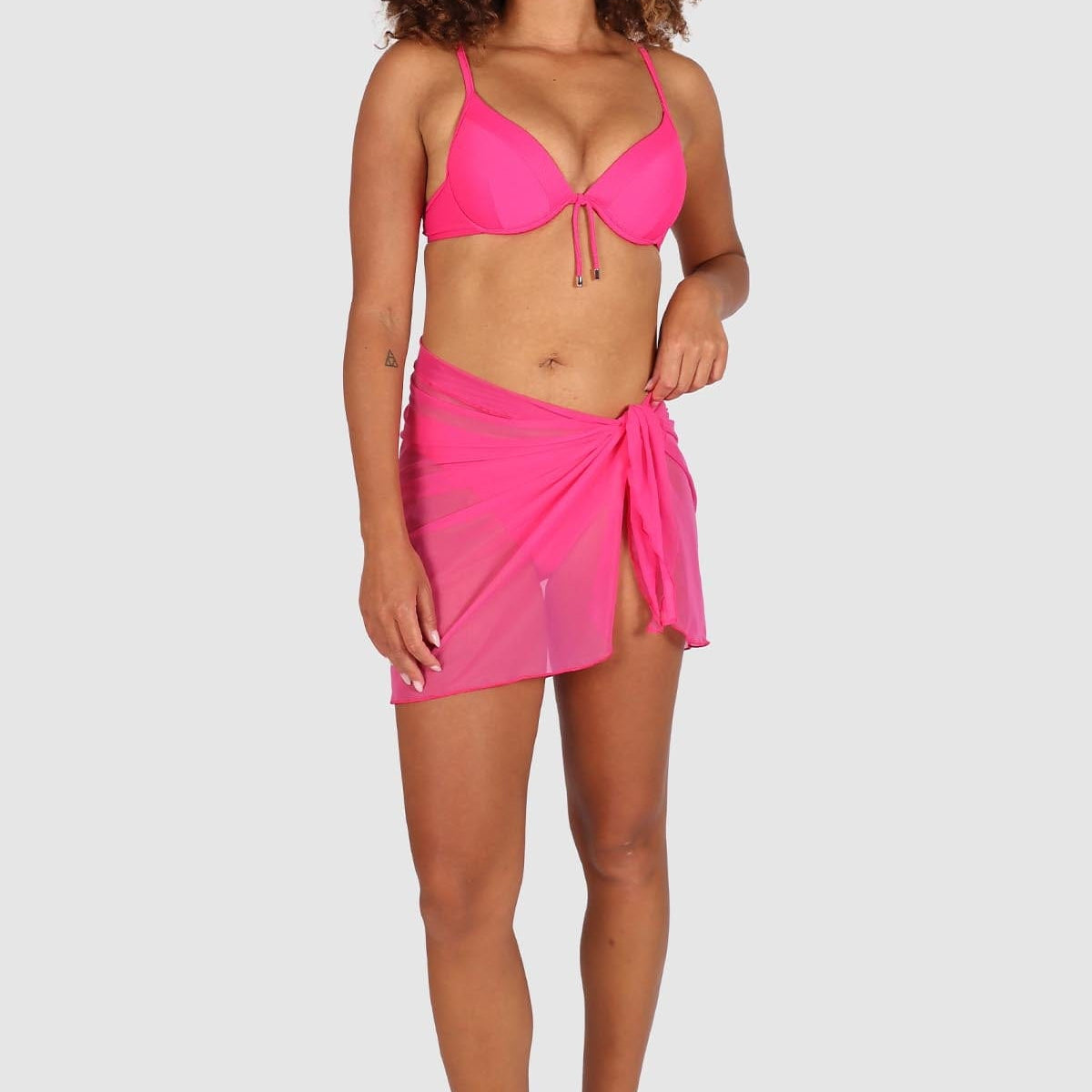 Baku Baku Short Mesh Pareo C636PSP Baku Short Mesh Pareo Splash Swimwear Sarongs Dragonfruit / S/M 9361355027076