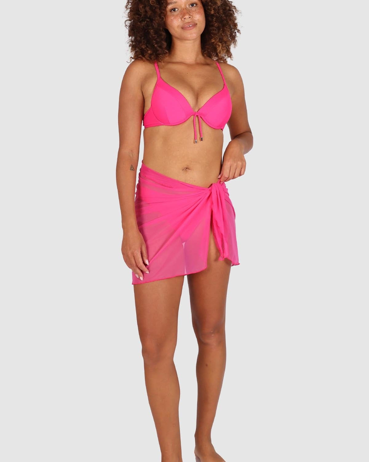 Baku Baku Short Mesh Pareo C636PSP Baku Short Mesh Pareo Splash Swimwear Sarongs Dragonfruit / S/M 9361355027076