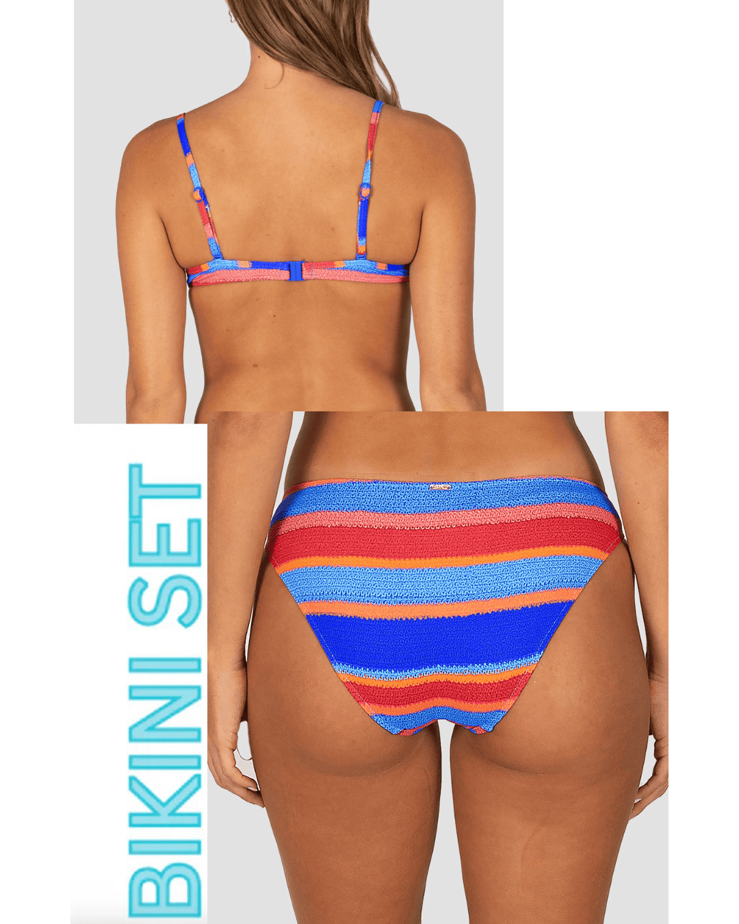 Baku Baku Trinidad Booster Bikini Bra Top & Regular Bikini Bottom - Azure Baku Trinidad Booster Bikini Bra Top & Regular Bikini Bottom - Azure Splash Swimwear Bikini Set 6